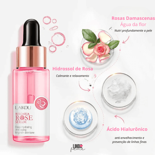 Sérum Rosa Damascena - Skin Care Facial Essencem- 17 ml