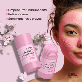 Máscara Facial Argila Rosa Sakura -  Limpa e hidrata profundamente a pele