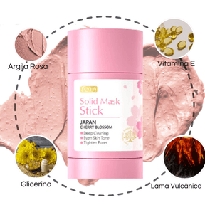 Máscara Facial Argila Rosa Sakura -  Limpa e hidrata profundamente a pele